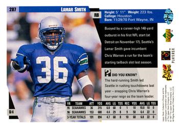 1997 Collector's Choice #287 Lamar Smith Back