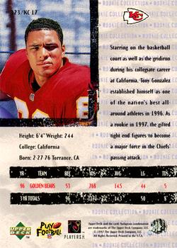1997 Collector's Choice #323 Tony Gonzalez Back