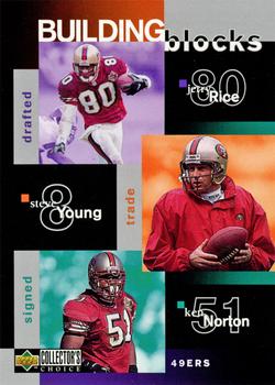 1997 Collector's Choice #356 Jerry Rice / Steve Young / Ken Norton / Jim Druckenmiller / Bryant Young Front