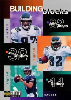 1997 Collector's Choice #368 Chris T. Jones / Ricky Watters / Ty Detmer / Irving Fryar / Mike Mamula Front