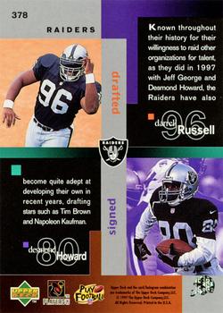 1997 Collector's Choice #378 Tim Brown / Jeff George / Napoleon Kaufman / Darrell Russell / Desmond Howard Back