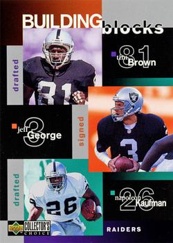 1997 Collector's Choice #378 Tim Brown / Jeff George / Napoleon Kaufman / Darrell Russell / Desmond Howard Front