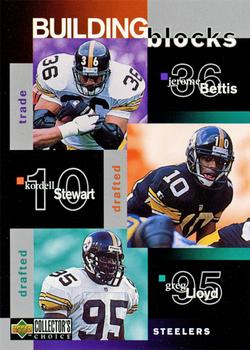 1997 Collector's Choice #384 Jerome Bettis / Kordell Stewart / Greg Lloyd / Charles Johnson / Will Blackwell Front