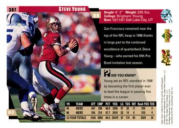 1997 Collector's Choice #387 Steve Young Back