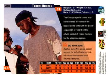 1997 Collector's Choice #400 Tyrone Hughes Back