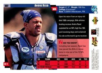 1997 Collector's Choice #407 Andre Reed Back
