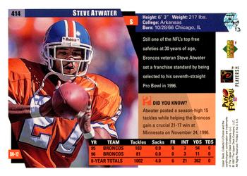 1997 Collector's Choice #414 Steve Atwater Back