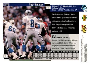 1997 Collector's Choice #450 Troy Aikman Back