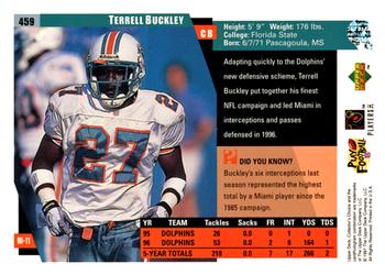 1997 Collector's Choice #459 Terrell Buckley Back
