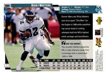 1997 Collector's Choice #469 Ricky Watters Back