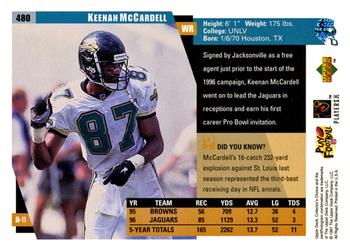1997 Collector's Choice #480 Keenan McCardell Back