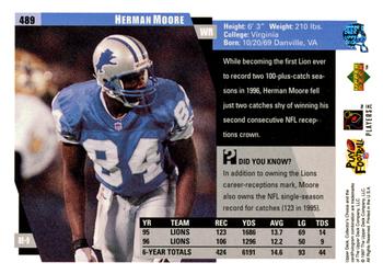 1997 Collector's Choice #489 Herman Moore Back