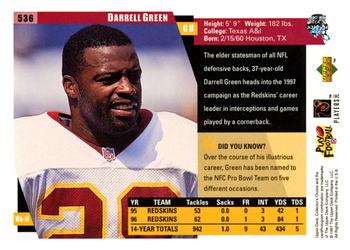 1997 Collector's Choice #536 Darrell Green Back