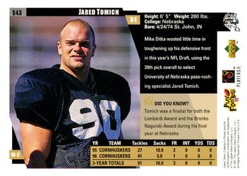 1997 Collector's Choice #543 Jared Tomich Back