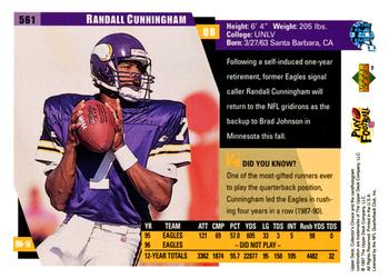 1997 Collector's Choice #561 Randall Cunningham Back