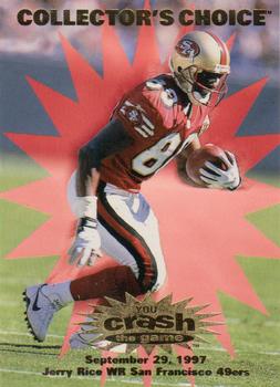 1997 Collector's Choice - You Crash the Game #C11 Jerry Rice Front