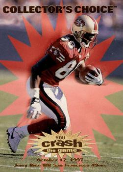 1997 Collector's Choice - You Crash the Game #C11 Jerry Rice Front