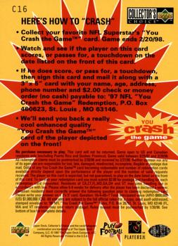 1997 Collector's Choice - You Crash the Game #C16 Cris Carter Back