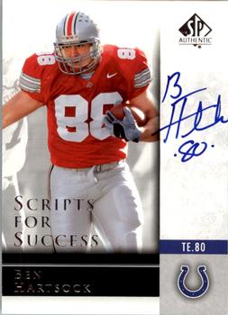 2004 SP Authentic - Scripts for Success Autographs #SS-BH Ben Hartsock Front