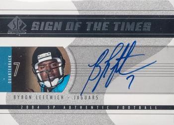 2004 SP Authentic - Sign of the Times #SOT-BL Byron Leftwich Front