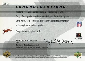 2004 SP Authentic - Sign of the Times #SOT-CH Chris Perry Back