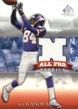 2004 SP Game Used - Authentic All-Pro Fabrics #APF-RM Randy Moss Front