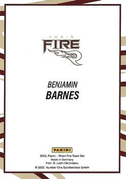 2023 Panini Rhein Fire #NNO Benjamin Barnes Back