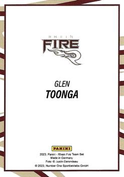 2023 Panini Rhein Fire #NNO Glen Toonga Back