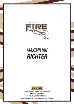2023 Panini Rhein Fire #NNO Maximilian Richter Back