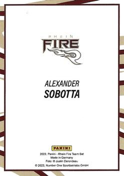 2023 Panini Rhein Fire #NNO Alexander Sobotta Back