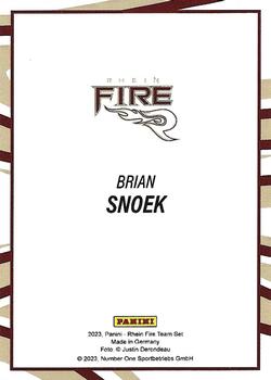 2023 Panini Rhein Fire #NNO Brian Snoek Back