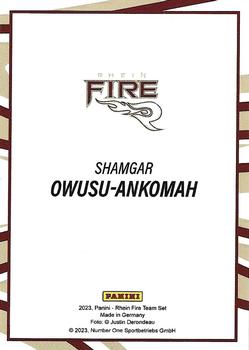2023 Panini Rhein Fire #NNO Shamgar Owuso-Ankomah Back