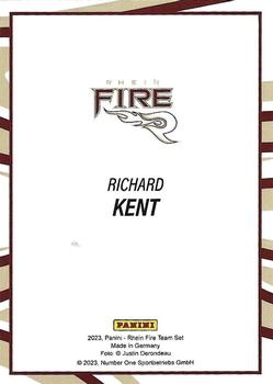 2023 Panini Rhein Fire #NNO Richard Kent Back