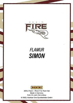 2023 Panini Rhein Fire #NNO Flamur Simon Back