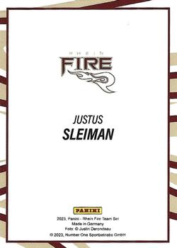 2023 Panini Rhein Fire - Gold #NNO Justus Sleiman Back