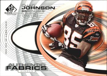2004 SP Game Used - Authentic Fabrics #AF-CJ Chad Johnson Front