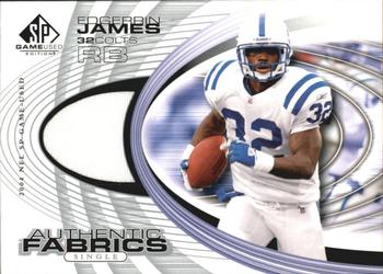 2004 SP Game Used - Authentic Fabrics #AF-EJ Edgerrin James Front