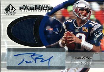 2004 SP Game Used - Authentic Fabrics Autographs #AAF-TB Tom Brady Front