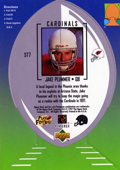 1997 Collector's Choice - Mini-Standee #ST7 Jake Plummer Back
