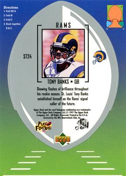 1997 Collector's Choice - Mini-Standee #ST24 Tony Banks Back