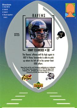 1997 Collector's Choice - Mini-Standee #ST25 Vinny Testaverde Back