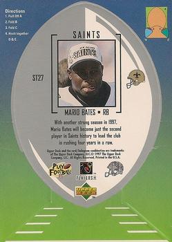 1997 Collector's Choice - Mini-Standee #ST27 Mario Bates Back