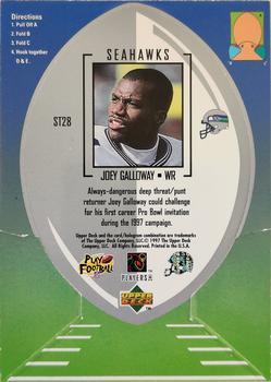 1997 Collector's Choice - Mini-Standee #ST28 Joey Galloway Back