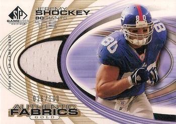 2004 SP Game Used - Authentic Fabrics Gold #AF-JS Jeremy Shockey Front