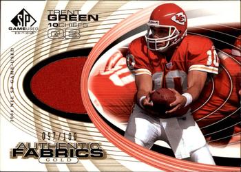 2004 SP Game Used - Authentic Fabrics Gold #AF-TR Trent Green Front
