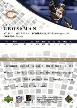 2004 SP Game Used - Gold #17 Rex Grossman Back