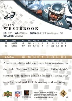 2004 SP Game Used - Gold #73 Brian Westbrook Back