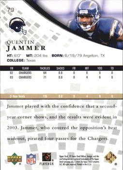 2004 SP Game Used - Gold #79 Quentin Jammer Back