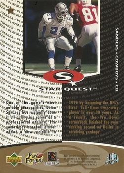 1997 Collector's Choice - StarQuest #SQ8 Deion Sanders Back