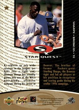 1997 Collector's Choice - StarQuest #SQ9 Shannon Sharpe Back